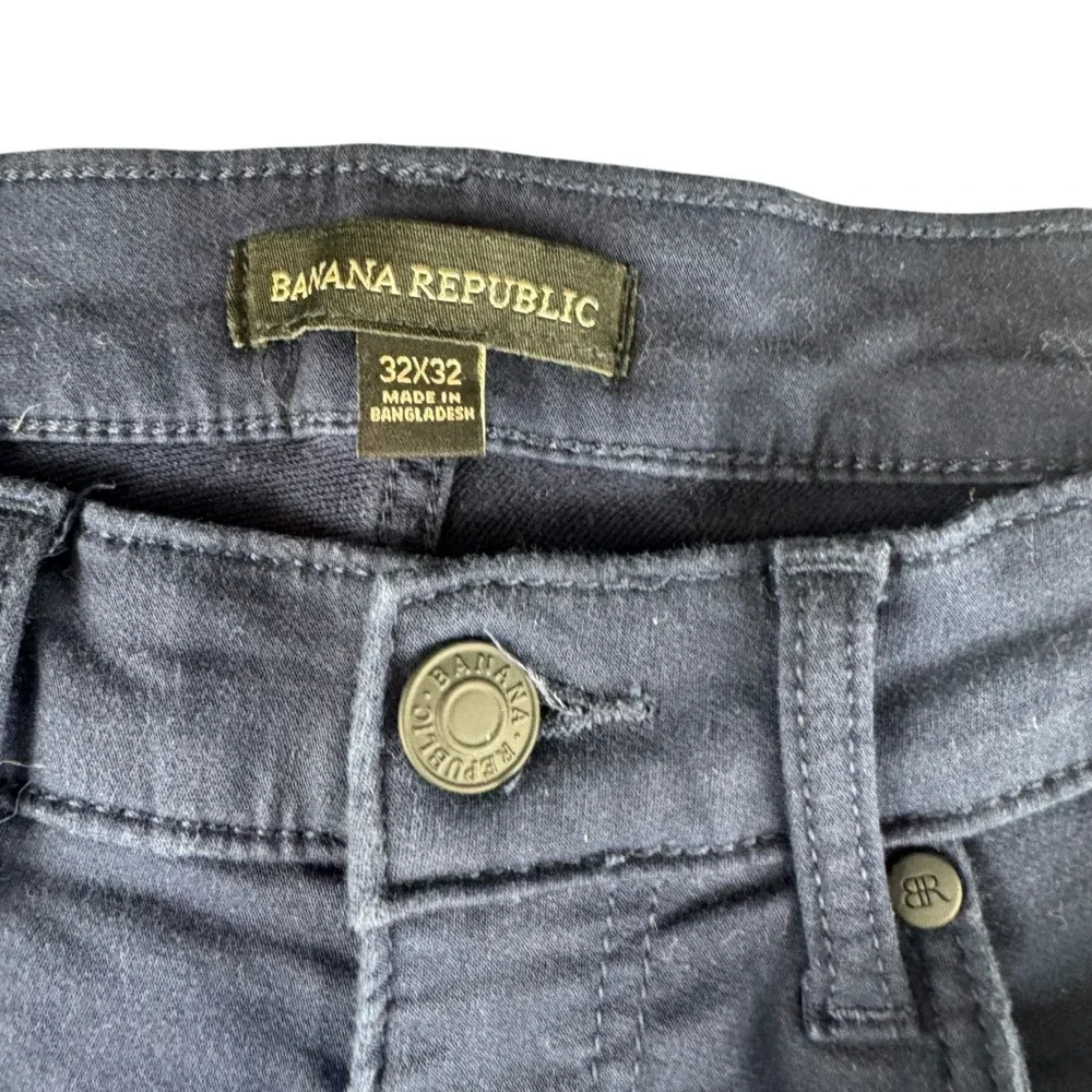 Banana Republic Mens Slim Fit Navy Blue Five Pocket Chino Pants 32x32 Blend